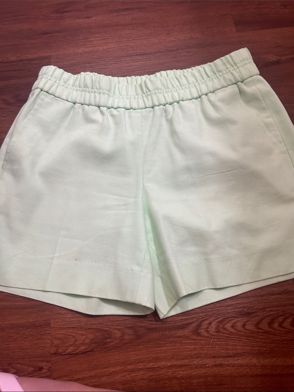 J. Crew Light Mint High-Waist Elastic Shorts